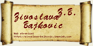 Živoslava Bajković vizit kartica